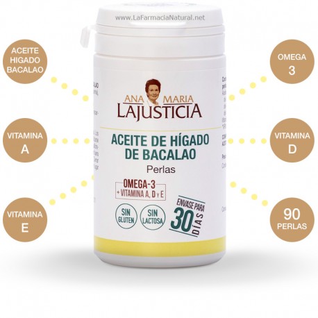 Aceite de Hígado de Bacalao (90 perlas) - Frasco