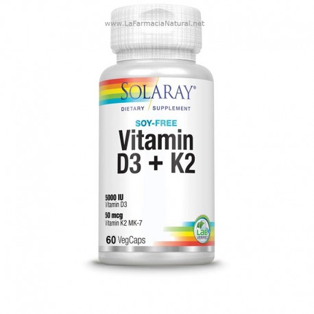 Vitamina D3+K2 5000UI (60 cap) - Solary